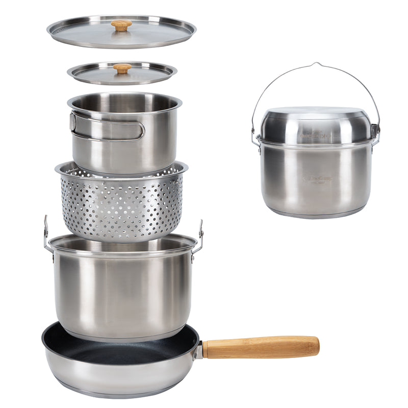 Load image into Gallery viewer, KingCamp Stainless Steel Cookware Set
