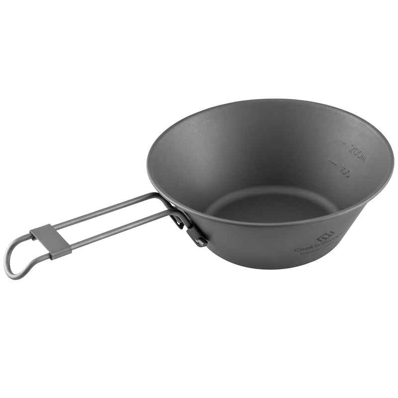 Load image into Gallery viewer, Cook&#39;n&#39;Escape 300ml Titanium Sierra Cup with Folding Handle
