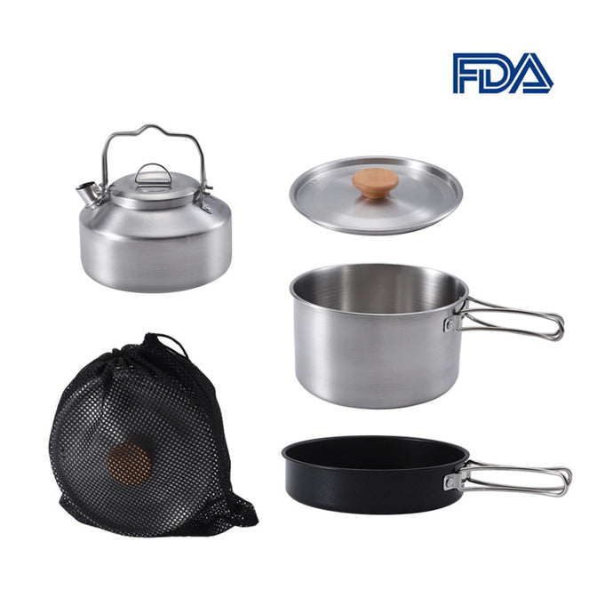 KinWild Stainless Steel Camp Cook Set