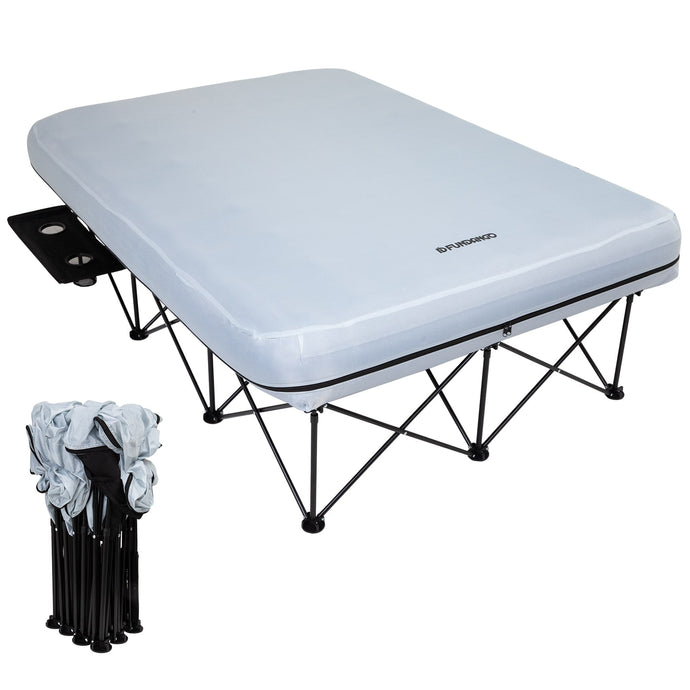 FUNDANGO Queen Camping Cot with Detachable Air Mattress