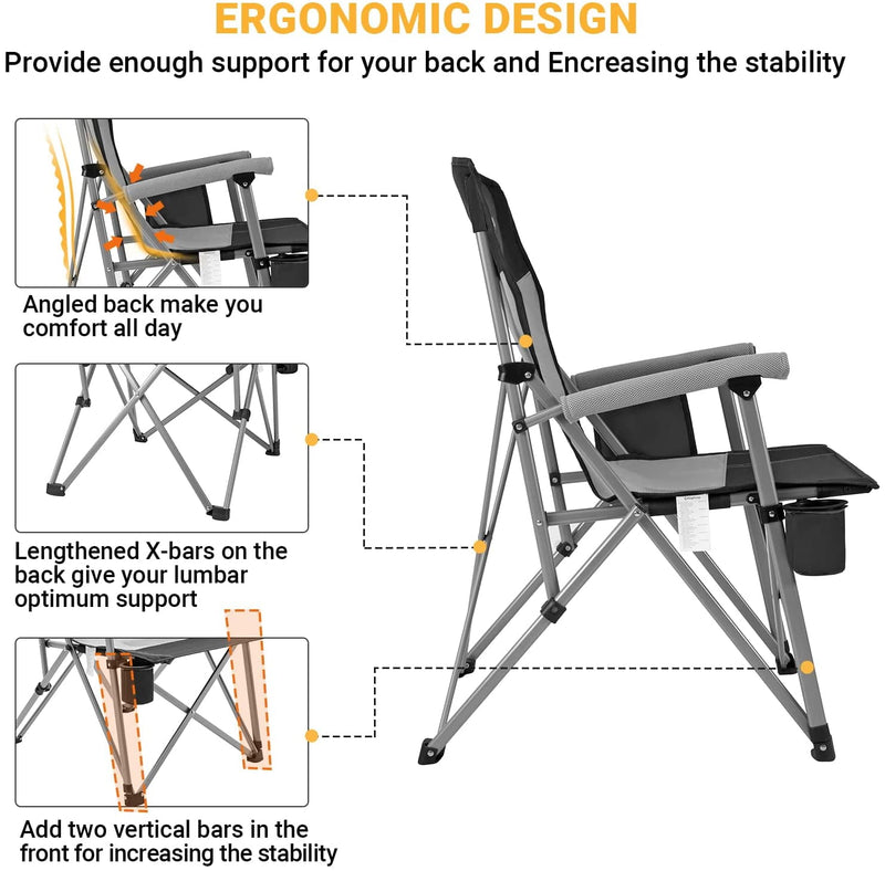 Load image into Gallery viewer, KingCamp Folding Camping Chair with Cup Holder
