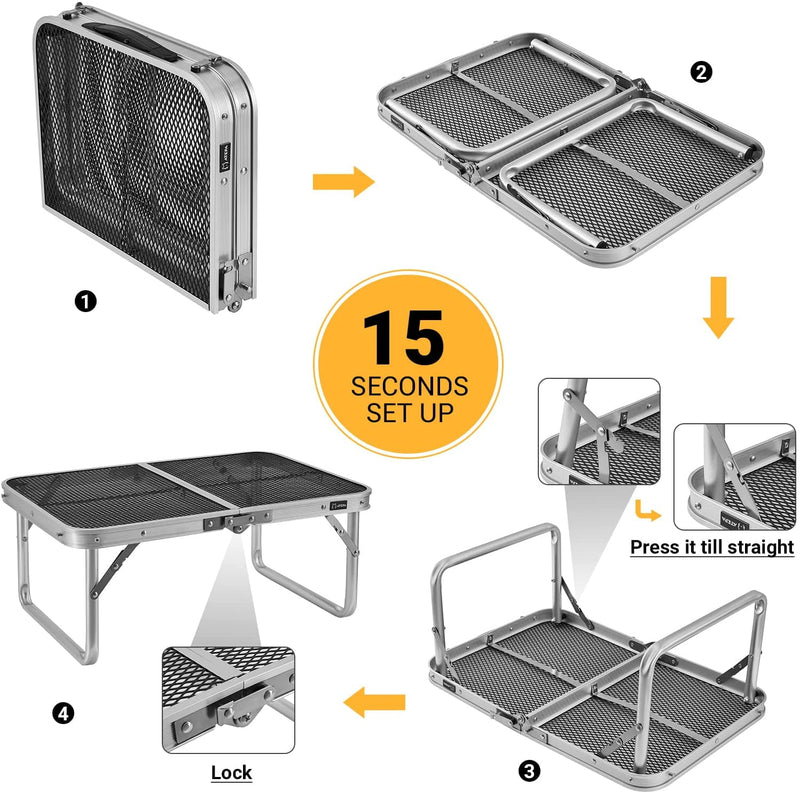 Load image into Gallery viewer, ATEPA Steel Mesh Table Portable Camping Table
