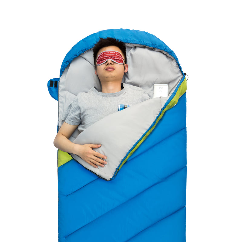 Load image into Gallery viewer, FUNDANGO CAMPER 300 Hooded Rectangular Sleeping Bag
