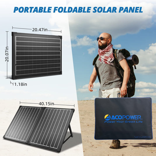 ACOPOWER Portable Solar Panel Kit