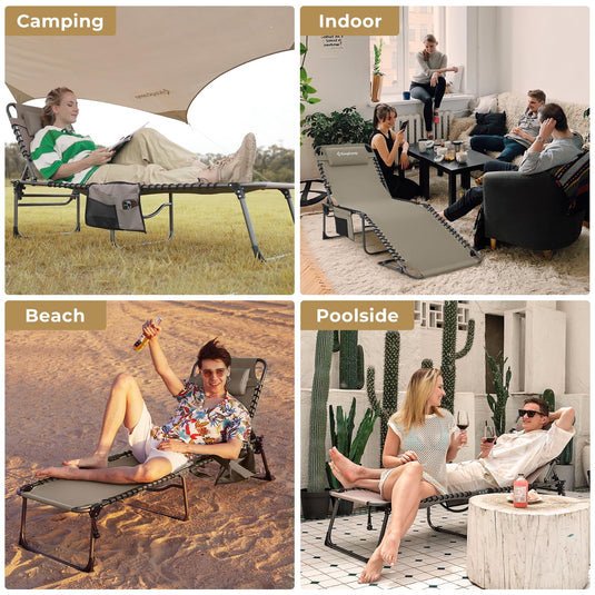 KingCamp BERLIN Outdoor Chaise Lounge Chair