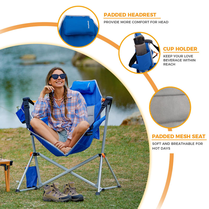 Load image into Gallery viewer, KingCamp ORCHID C20 Folding Rocking Chair Hammock Camping Chair
