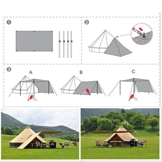 KingCamp Camping Tarp, Large Awning