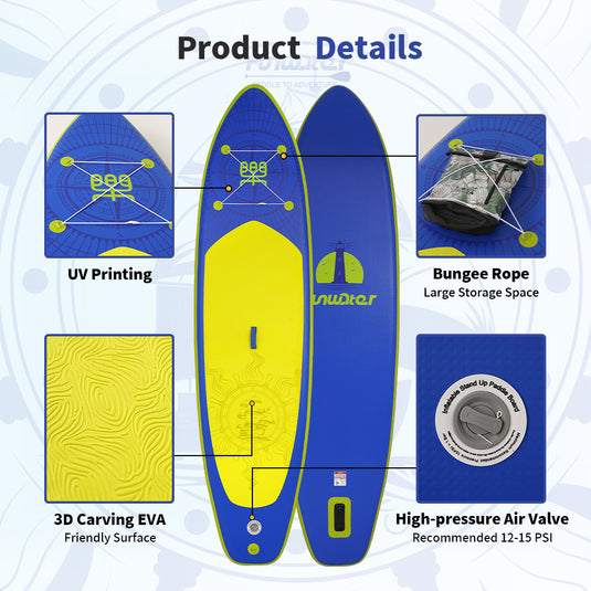 FunWater Inflatable Stand Up Paddle Board Surfboard 350cm