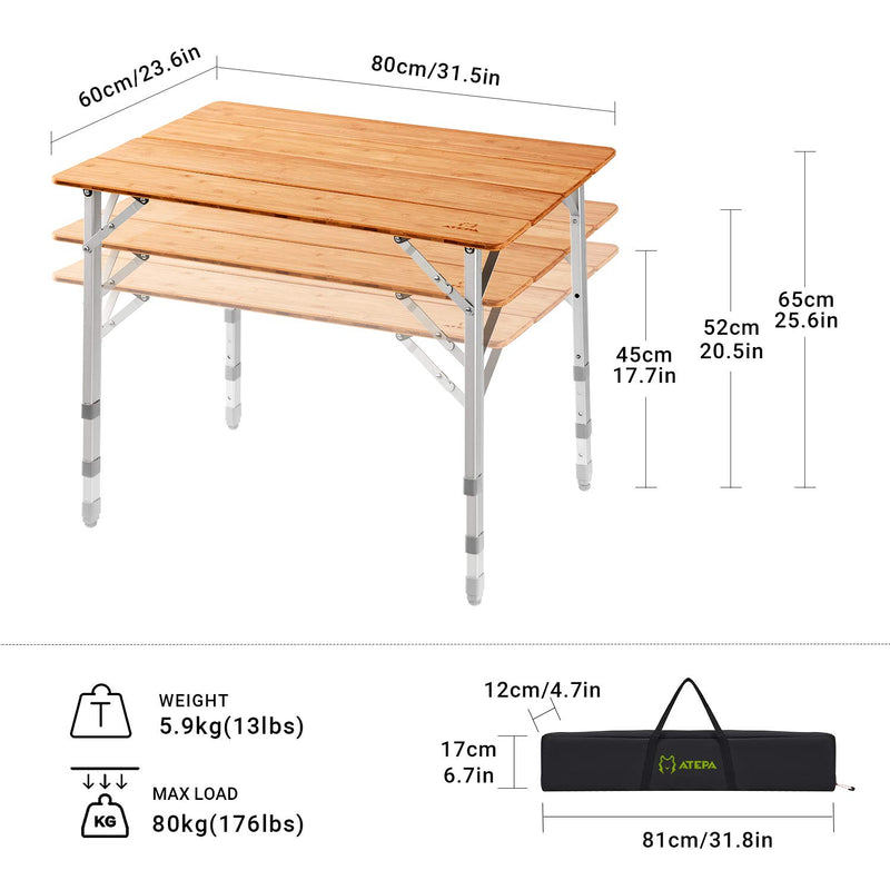 Load image into Gallery viewer, ATEPA BAMBOO Small Bamboo Table
