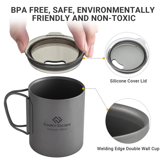 Cook'n'Escape 300ml Titanium Double-Layer Cup