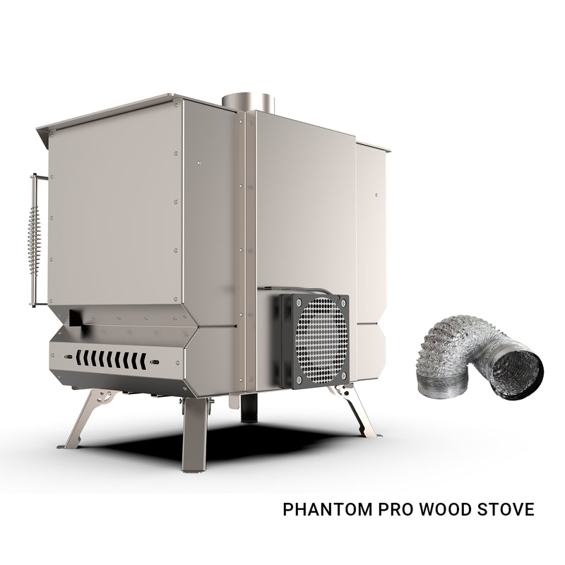 Load image into Gallery viewer, KingCamp Phantom Pro Wood Stove with  Secondary Combustion &amp; Power Bank-Powered Active Heat Circulation System
