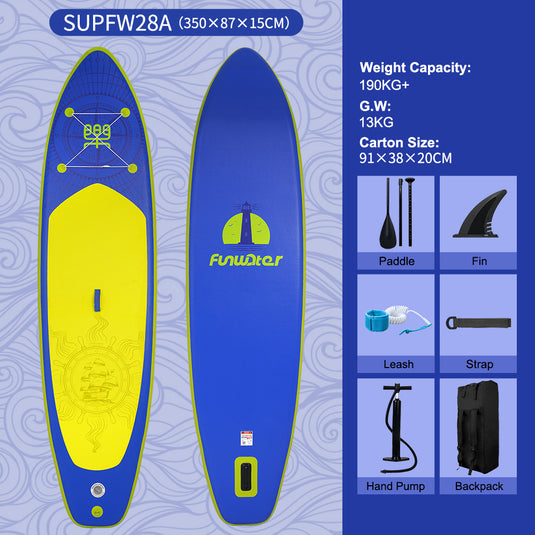 FunWater Inflatable Stand Up Paddle Board Surfboard 350cm