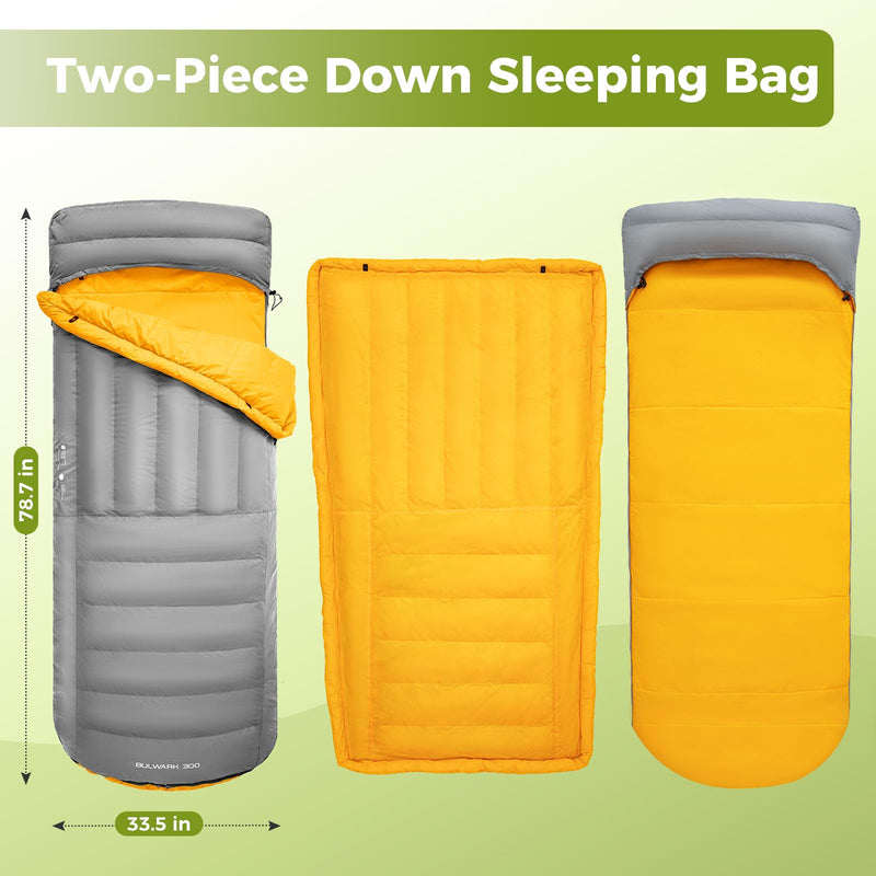 Load image into Gallery viewer, ATEPA BULWARK 300 Down Sleeping Bag-Envelope With Hood
