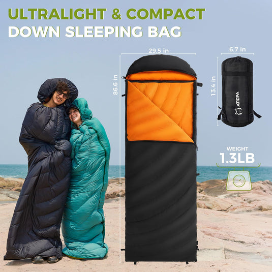 ATEPA Coldmaster Down Sleeping Bag Ultralight Sleeping Bag