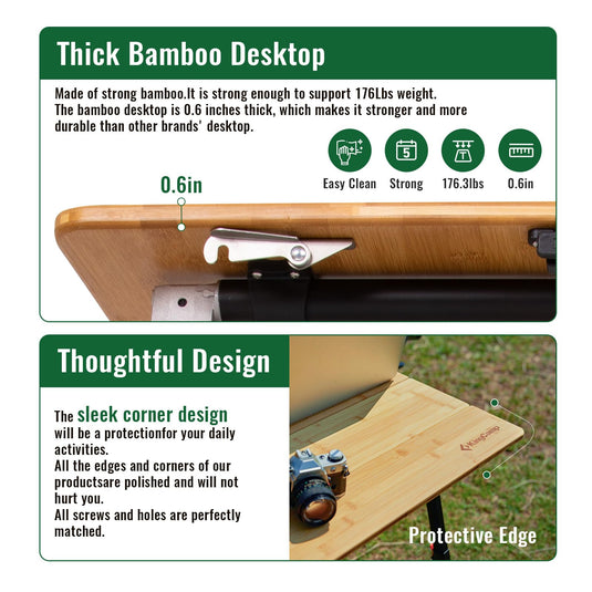 KingCamp BAMBOO Folding Bamboo Table