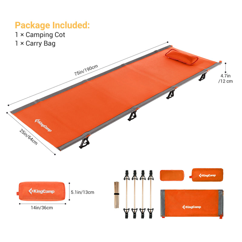 Load image into Gallery viewer, KingCamp Oversized Folding Camping Cots Ultralight Sleeping Cots
