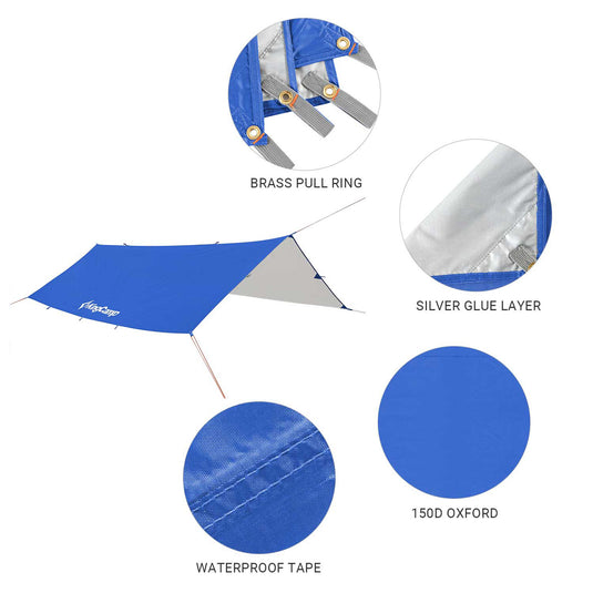 KingCamp Camping Tent Tarp Blue