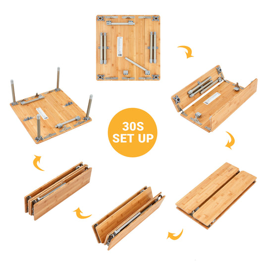 ATEPA BAMBOO 6060 Camping Table