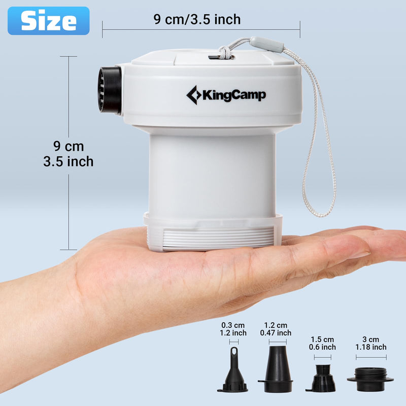 Load image into Gallery viewer, KingCamp Quick-Fill Electric Air Pump with 4 Nozzles
