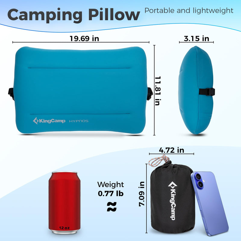 Load image into Gallery viewer, KingCamp HYPNOS Compact Inflatable Camping Pillow with Washable Cover
