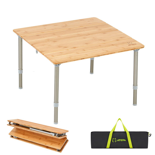 ATEPA 6060 Square Four-Fold Bamboo Table