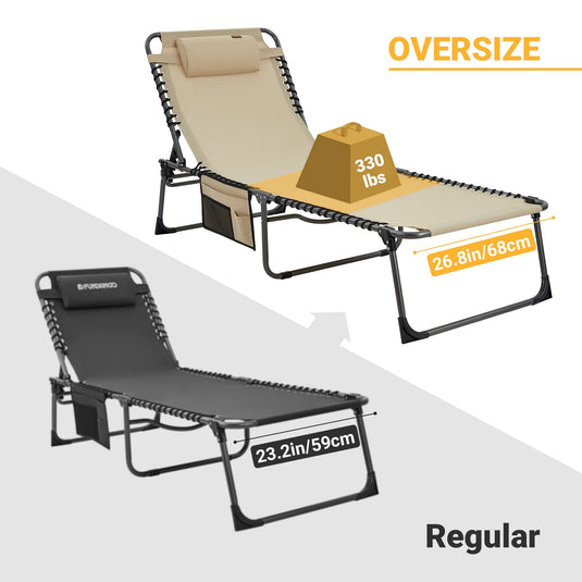 KingCamp BAVARIA COOL Adjustable Cot Beach Lounger