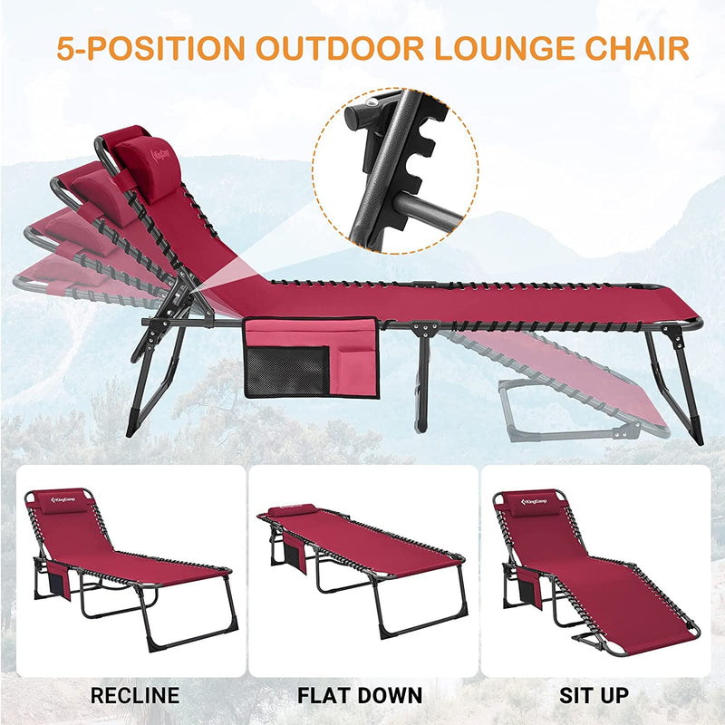 Load image into Gallery viewer, KingCamp Adjustable Cot Lounge Chair
