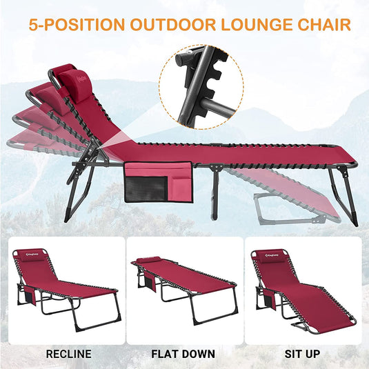 KingCamp Adjustable Cot Lounge Chair