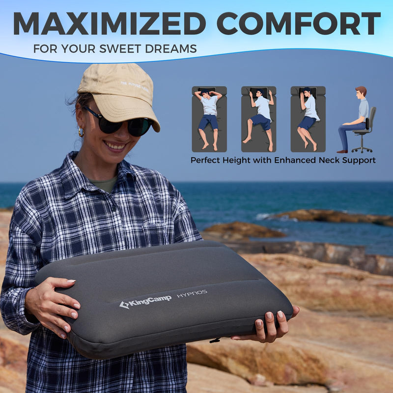 Load image into Gallery viewer, KingCamp HYPNOS Compact Inflatable Camping Pillow with Washable Cover
