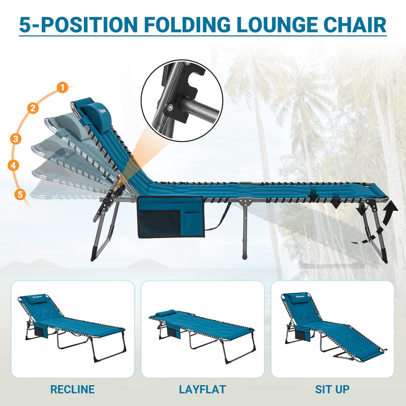 Load image into Gallery viewer, KingCamp Oversize Comfort 3-folding Lounge Chair
