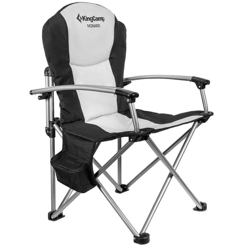 KingCamp Heavy Duty Steel Camping Chair with Zippered Backrest Pocket and Cooler Bag