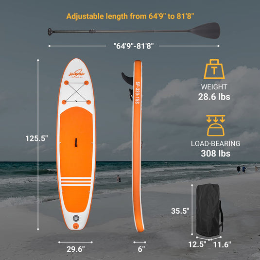 Jiubenju Inflatable Stand Up Paddle Board 10'6"x30"x6"