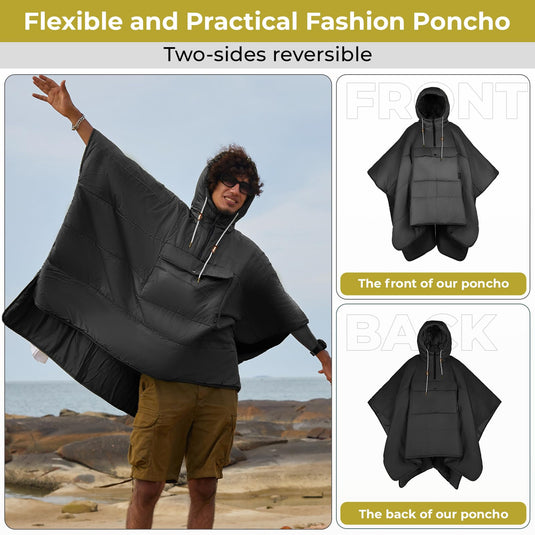 KingCamp Camping Wearable Blanket Poncho