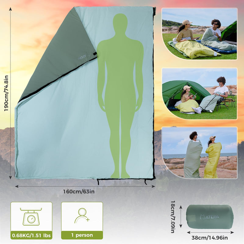 Load image into Gallery viewer, ATEPA Lightweight Waterproof Backpacking Sleeping Bag
