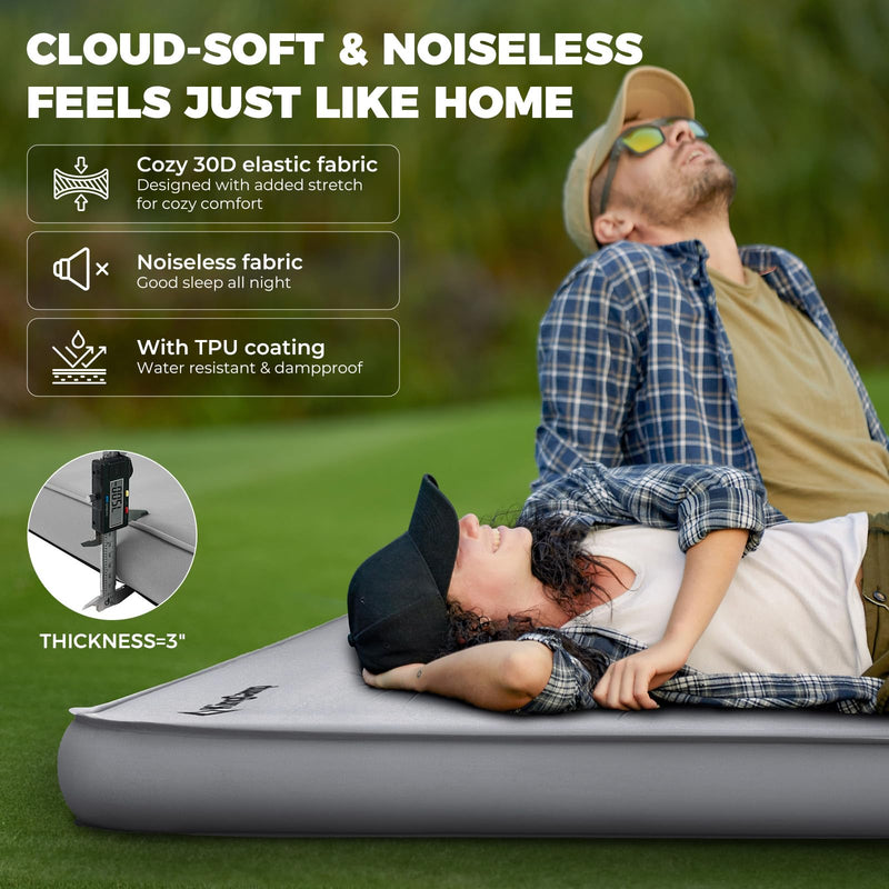 Load image into Gallery viewer, KingCamp 3D Double Self-Inflating Camping Mattress with Built-in Pump
