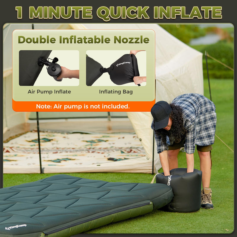 Load image into Gallery viewer, KingCamp GORGEOUS DOUBLE 17 Double Air Pad Inflatable Camping Mattress
