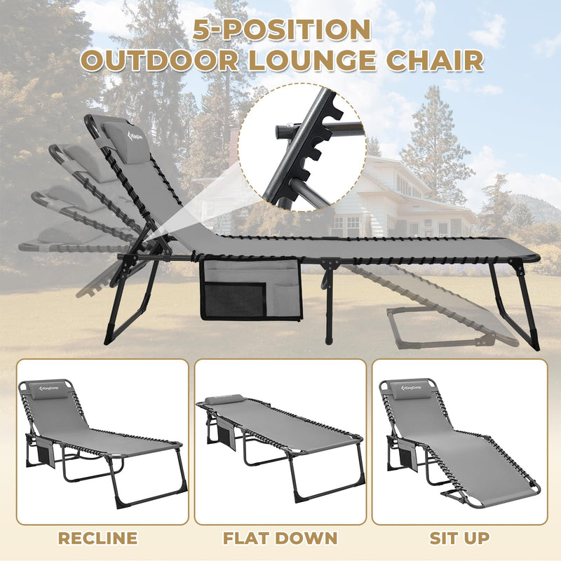 Load image into Gallery viewer, KingCamp BERLIN Outdoor Chaise Lounge Chair
