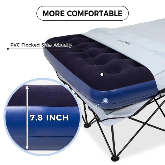 FUNDANGO Queen Camping Cot with Detachable Air Mattress