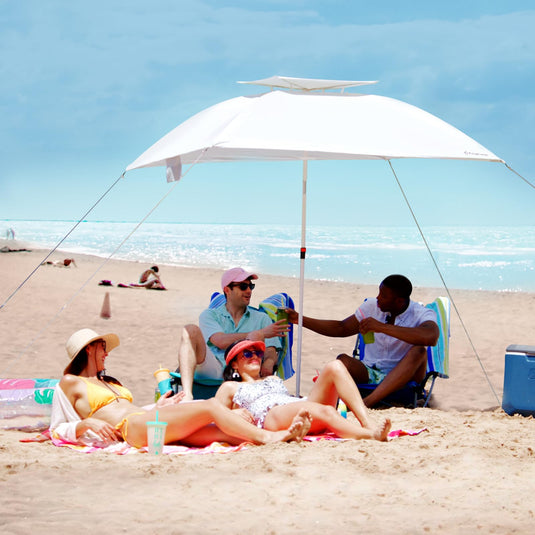 KingCamp 2-in-1 Beach Umbrella and Beach Shade Canopy