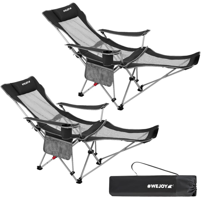 WEJOY Folding Recliner CHA Lounge Chair Set of 2