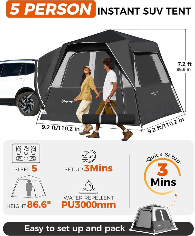 Load image into Gallery viewer, KingCamp BOUNDLESS X3 SUV Tent with Movie Screen
