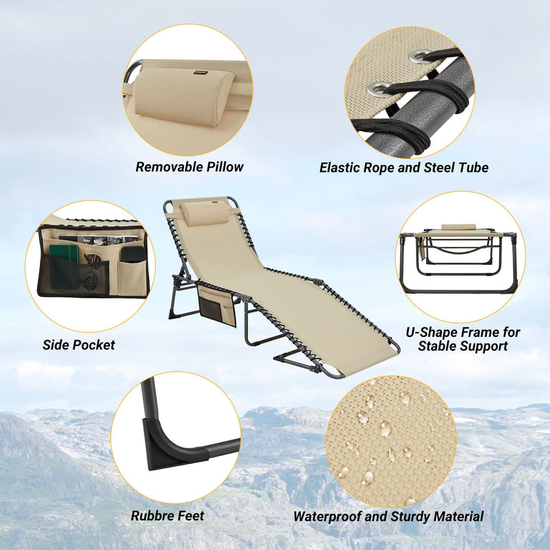 Load image into Gallery viewer, KingCamp BAVARIA COOL Adjustable Cot Beach Lounger
