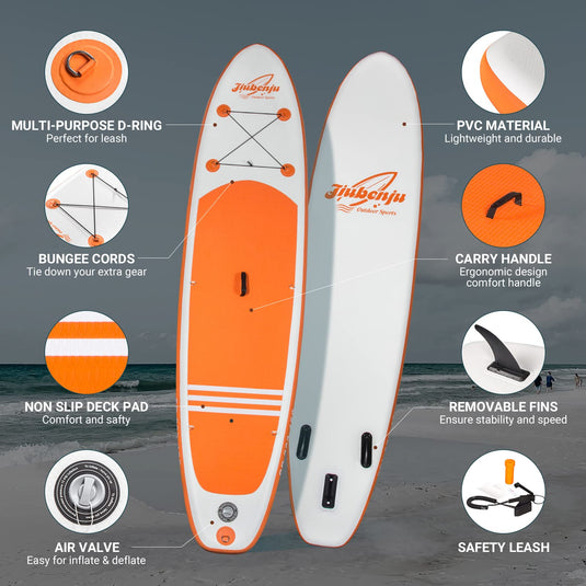 Jiubenju Inflatable Stand Up Paddle Board 10'6"x30"x6"