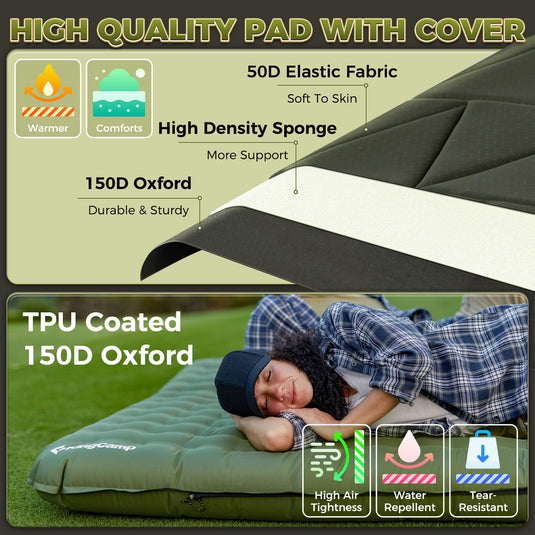 KingCamp GORGEOUS DOUBLE 17 Double Air Pad Inflatable Camping Mattress