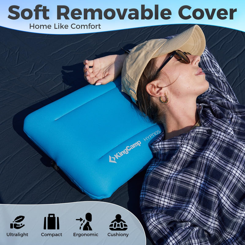 Load image into Gallery viewer, KingCamp HYPNOS Compact Inflatable Camping Pillow with Washable Cover
