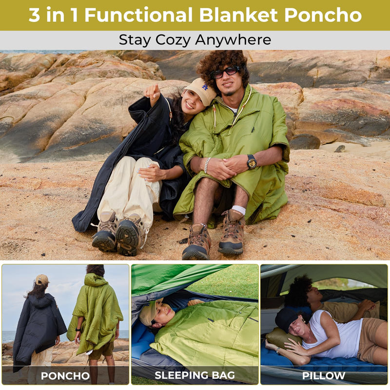 Load image into Gallery viewer, KingCamp Camping Wearable Blanket Poncho
