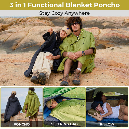 KingCamp Camping Wearable Blanket Poncho