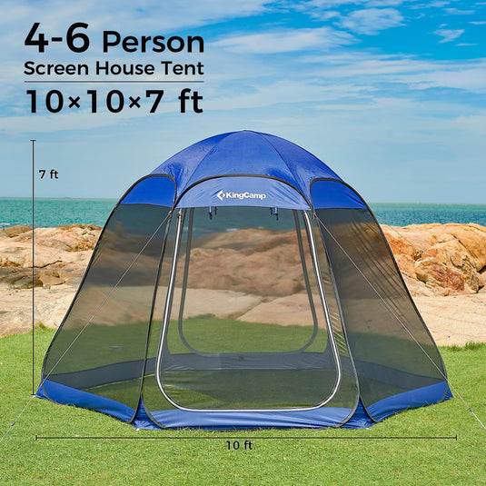 KingCamp CAIRO 2 Pop Up Mesh Canopy Tent 10x7 FT