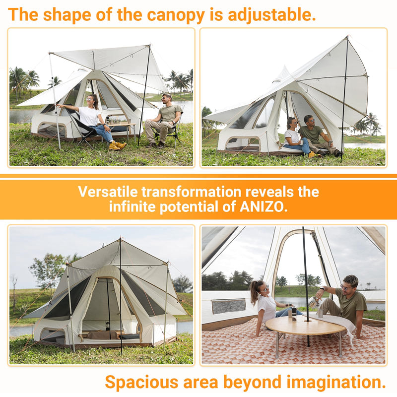 Load image into Gallery viewer, KingCamp Double Spire Canvas Camp Tent
