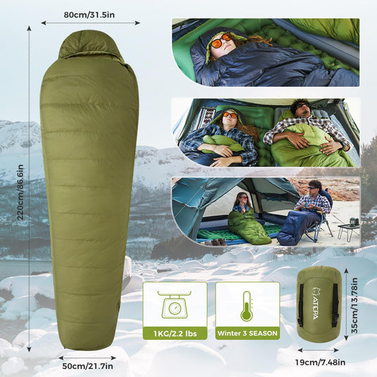 ATEPA ELEMENTS 450 Down Single Sleeping Bag